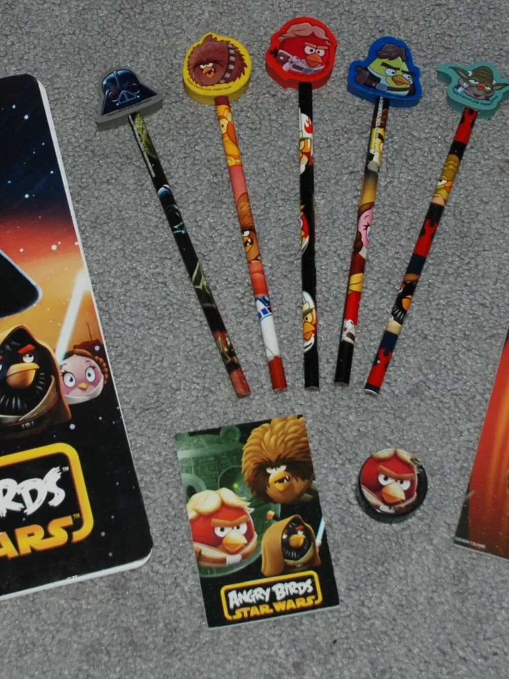 Angry Birds Star Wars Notepads, Pencils - School Supplies – 14-Piece Set New